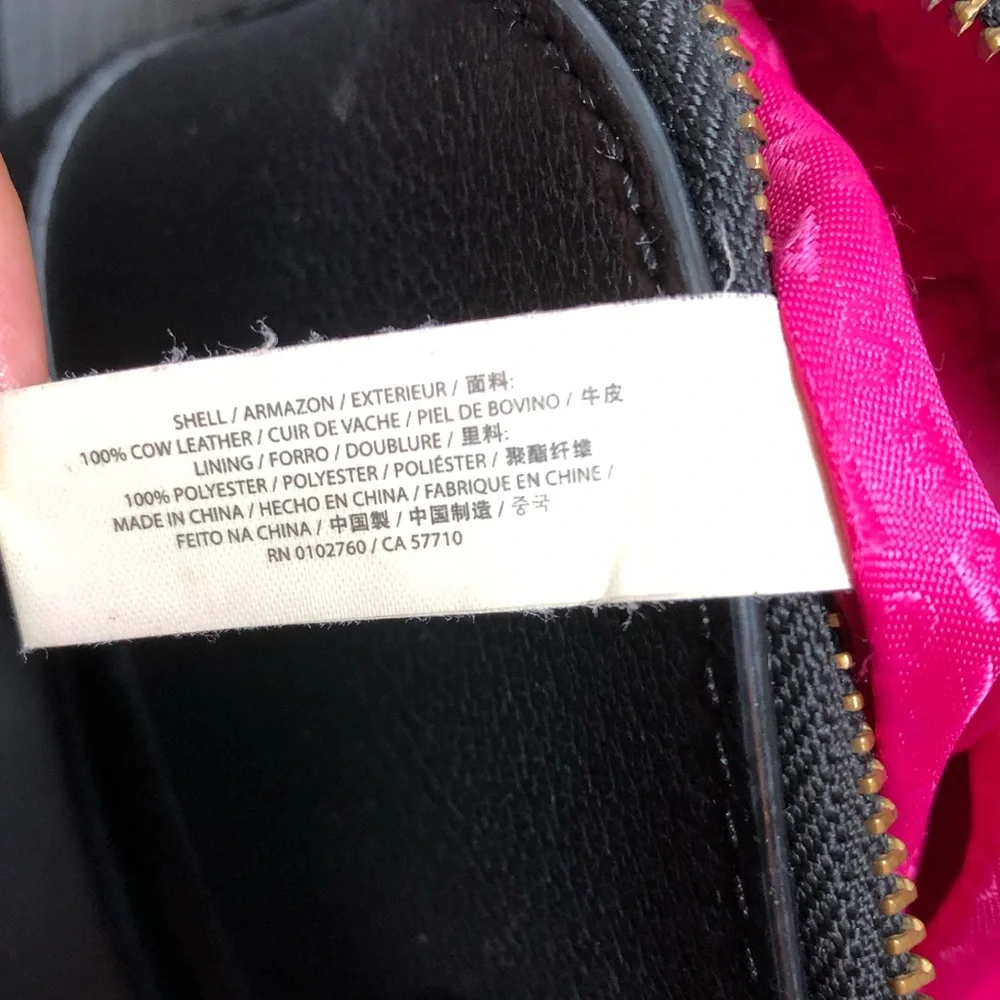 kate spade Black Pebbled Leather Dome Crossbody with Gold-Tone Logo